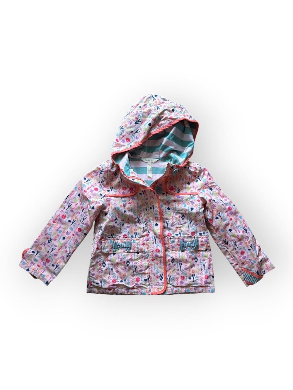 Matilda Jane Floral Hooded Rain Jacket - Pink Multicolor